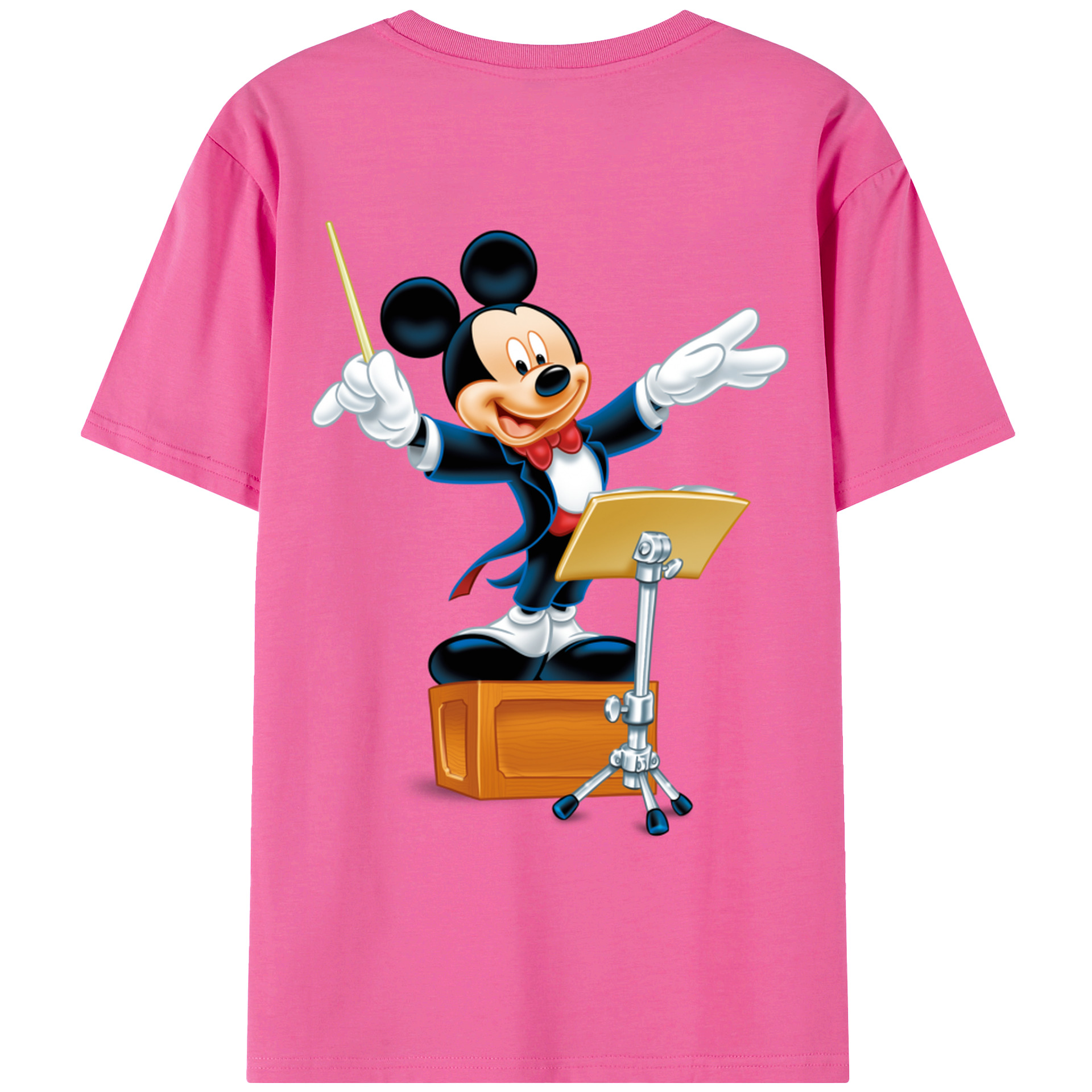 （画像用） ミッキーマウス Mickey Mouse レディース半袖Tシャツ(バックプリント)